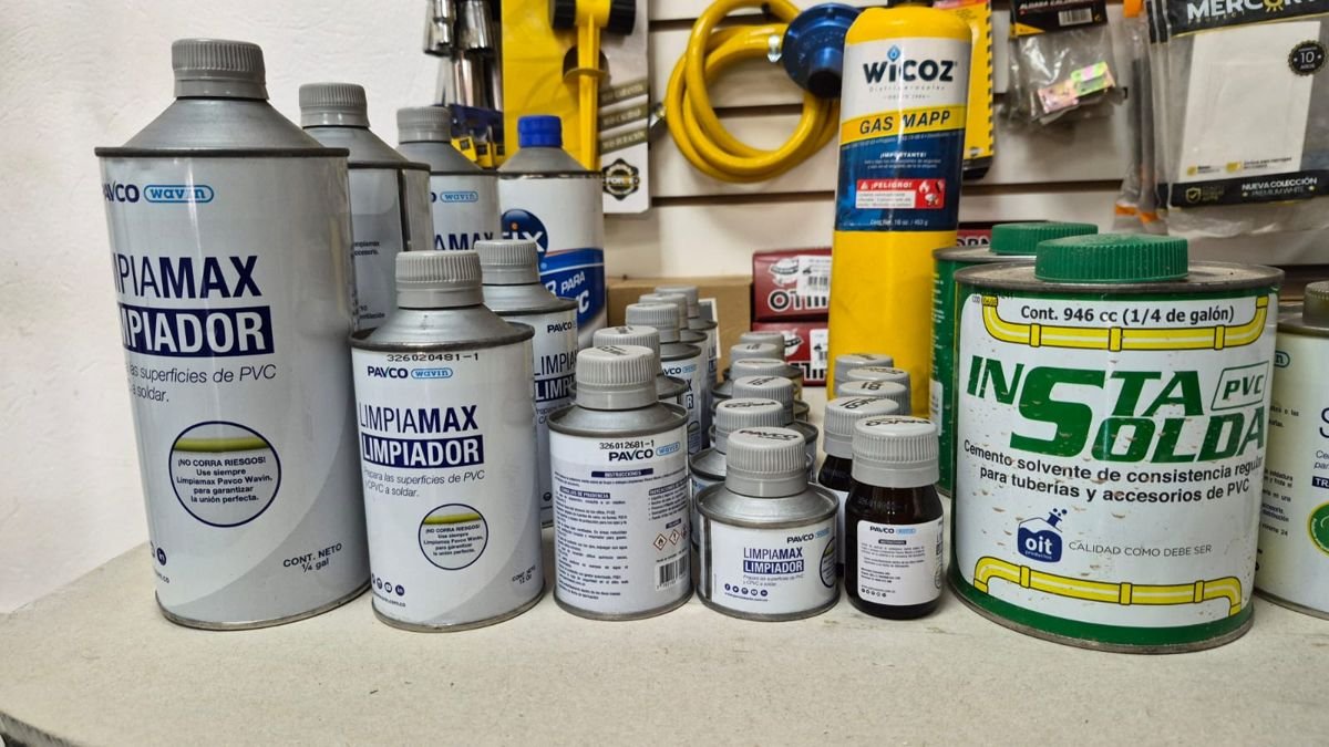 Limpiadores y soldaduras para tuberías de PVC